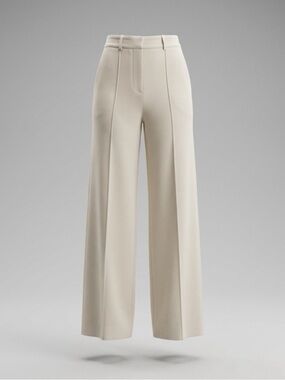 Adam Lippes Cream Wool Trousers